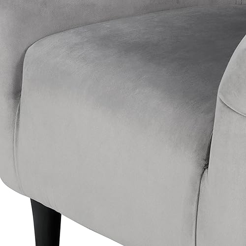 Miniatura 7 de Topeakmart Silla de club contemporánea para sala de estar, silla de barril con silla otomana y reposapiés, juego para dormitorio, sala de espera,