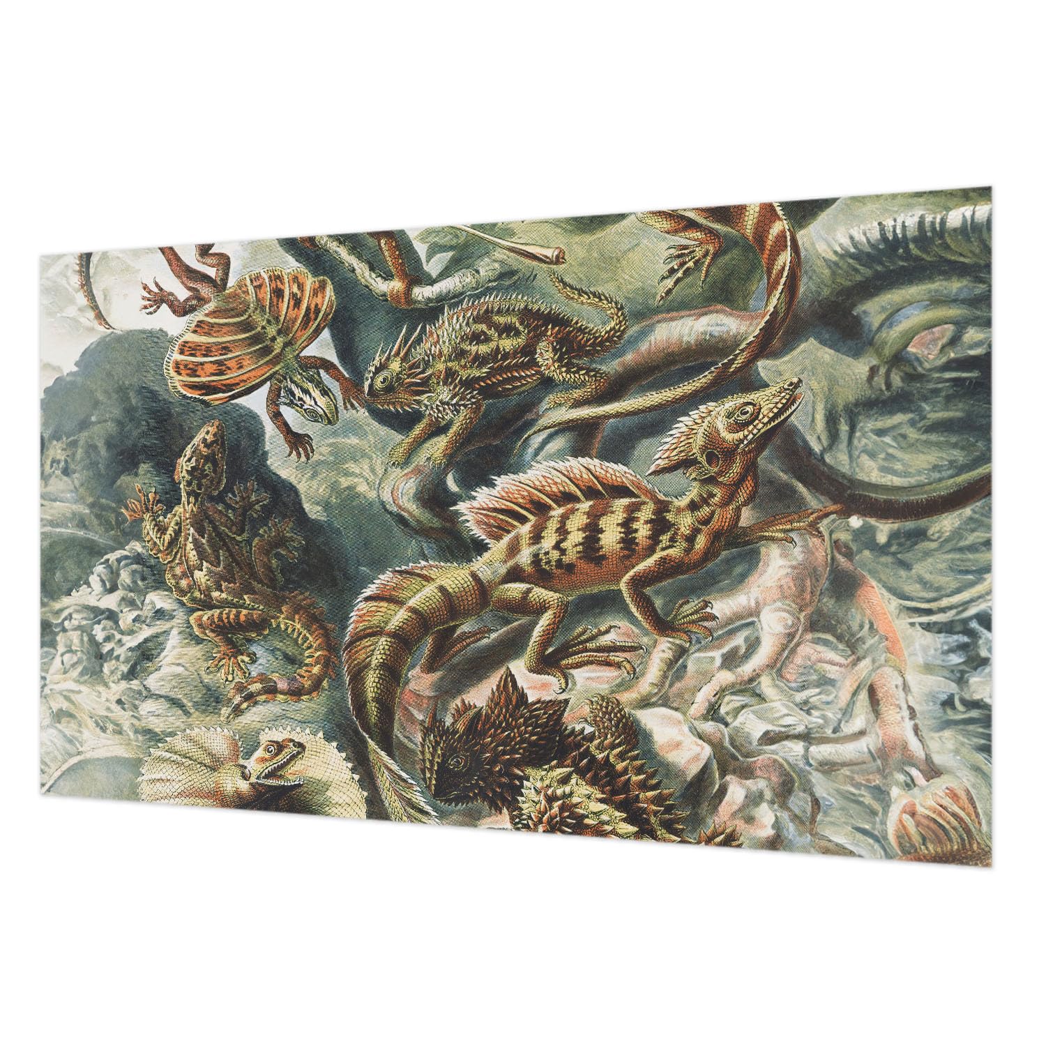 Papier peint reptiles exotiques pour salon moderne avec impression haute qualité