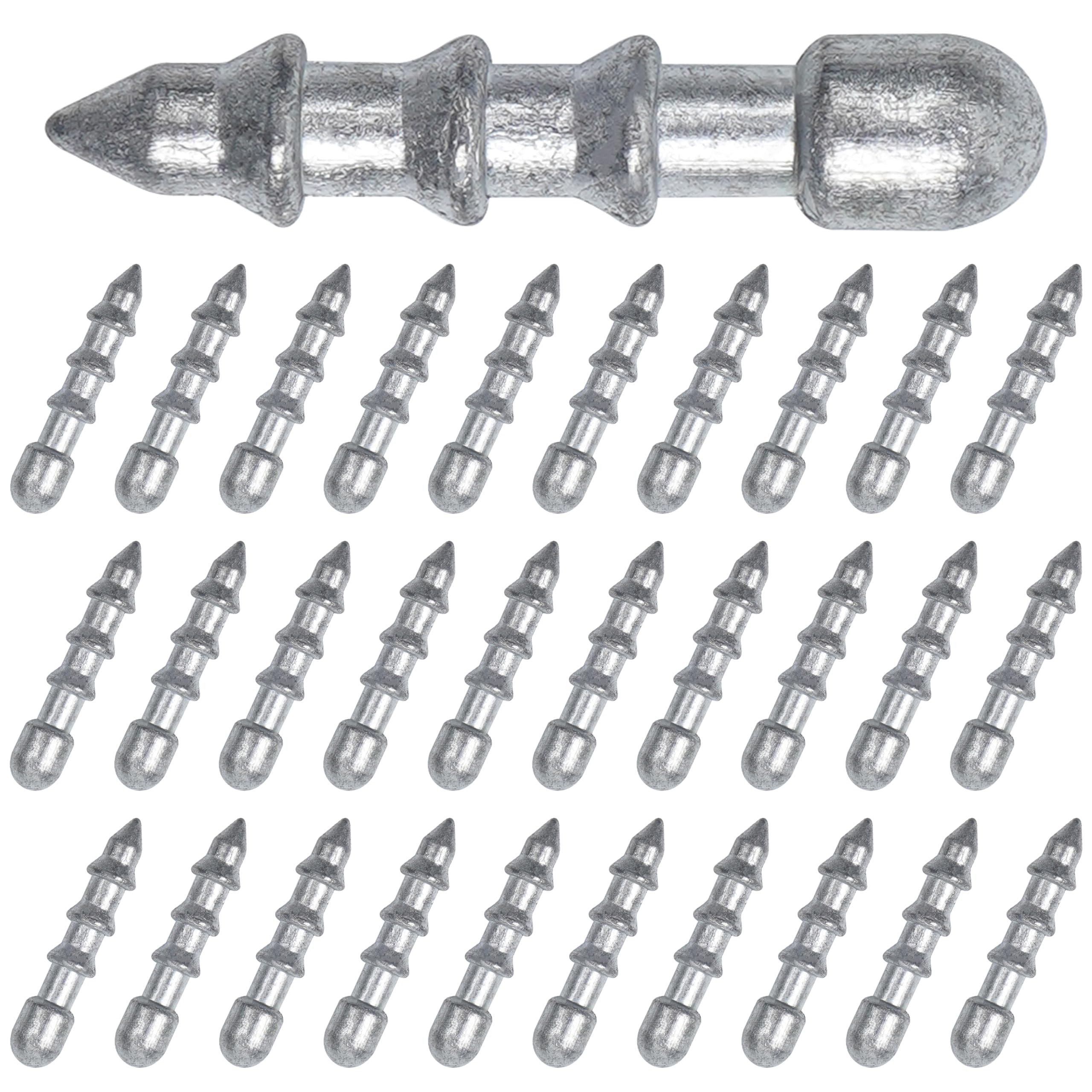 Fishing Nail Weights Kit,30pcs Wacky Worm Weights Insert Sinkers Fishing Weights Nail Sinker Weights for Soft Worm Lures Neko Rig Wacky Rig Bass Fishing