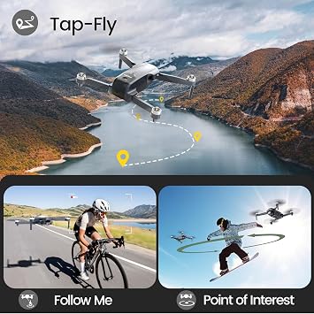 WeFone Drones with Camera for Adults 4k, WF31 GPS RC Drone FPV Foldable Quadcopter for Beginner with Brushless Motor, 5G Wi-Fi Transmission, Auto Return, Follow Me, Waypoints, 50 Min Flight Time