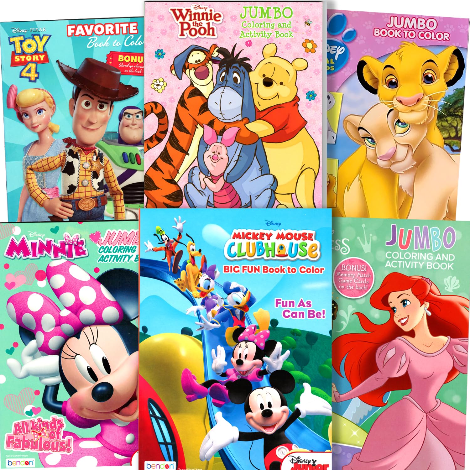 Disney Classics Coloring and Activity Books for Kids – Bulk Coloring Bundle with Mickey Mouse, Minnie, Ariel Featuring Stickers, Activities, Mazes, Games, Puzzles, and More