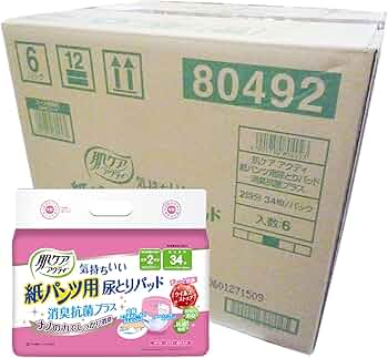 Amazon | 肌ケア アクティ 紙パンツ用尿とりパッド消臭抗菌 Amazon | 肌ケア アクティ 紙パンツ用尿とりパッド消臭抗菌