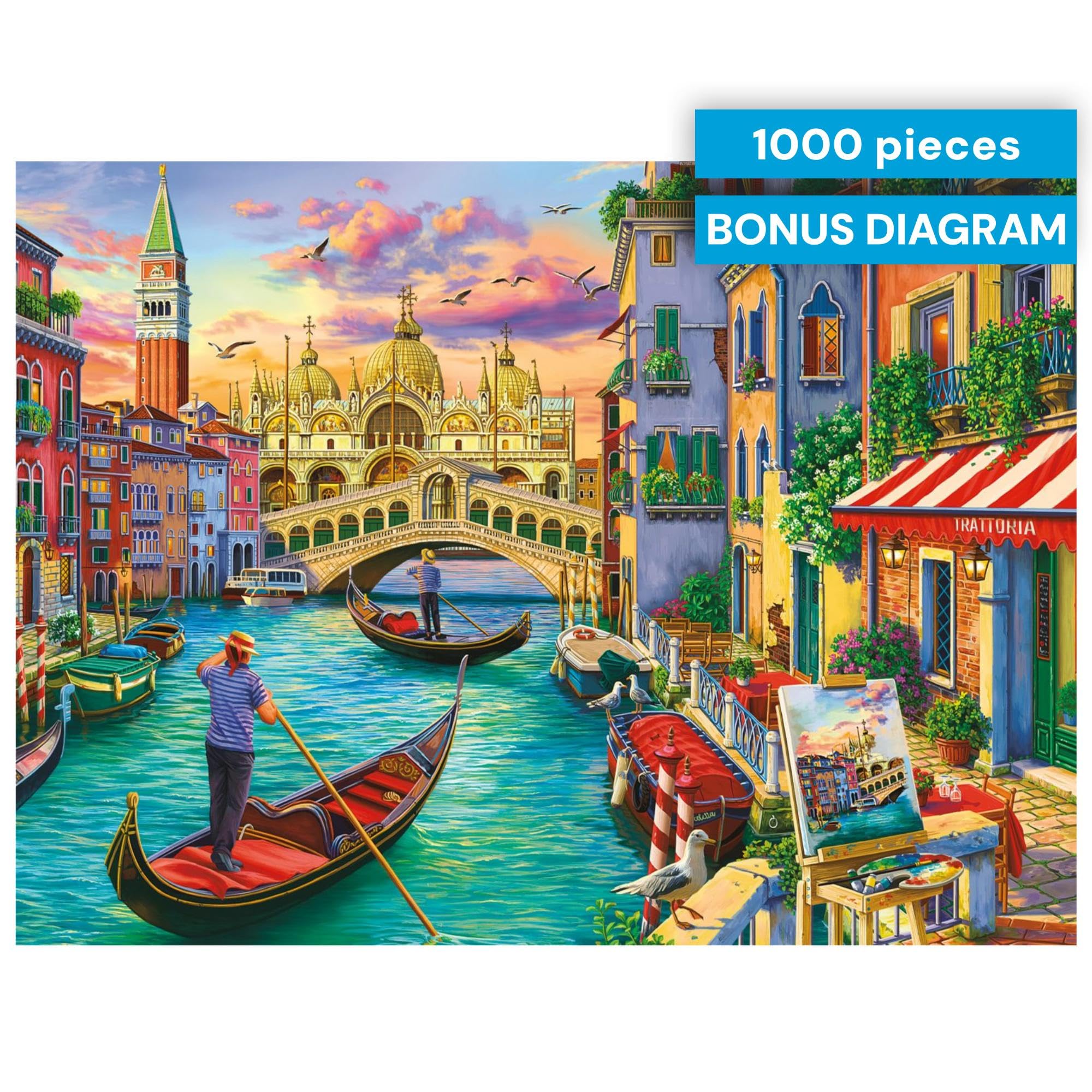 Buffalo Games - Sights Of Venice - 1000 Piece Jigsaw Puzzle