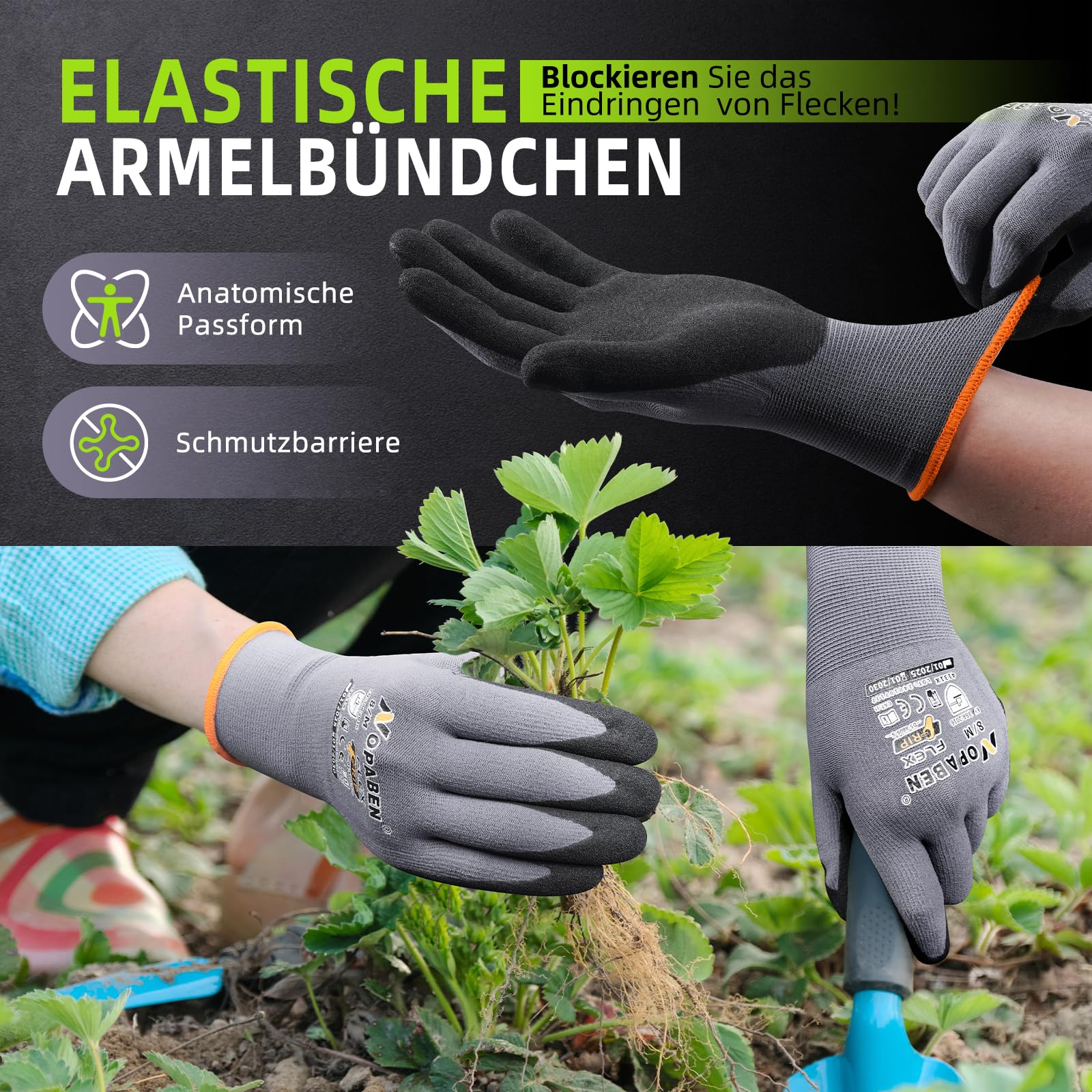 3 pares de guantes de trabajo para hombre, guantes de montaje con agarre óptimo y sensibilidad táctil fina, resistentes al aceite y transpirables, guantes de protección industrial para mecánicos y