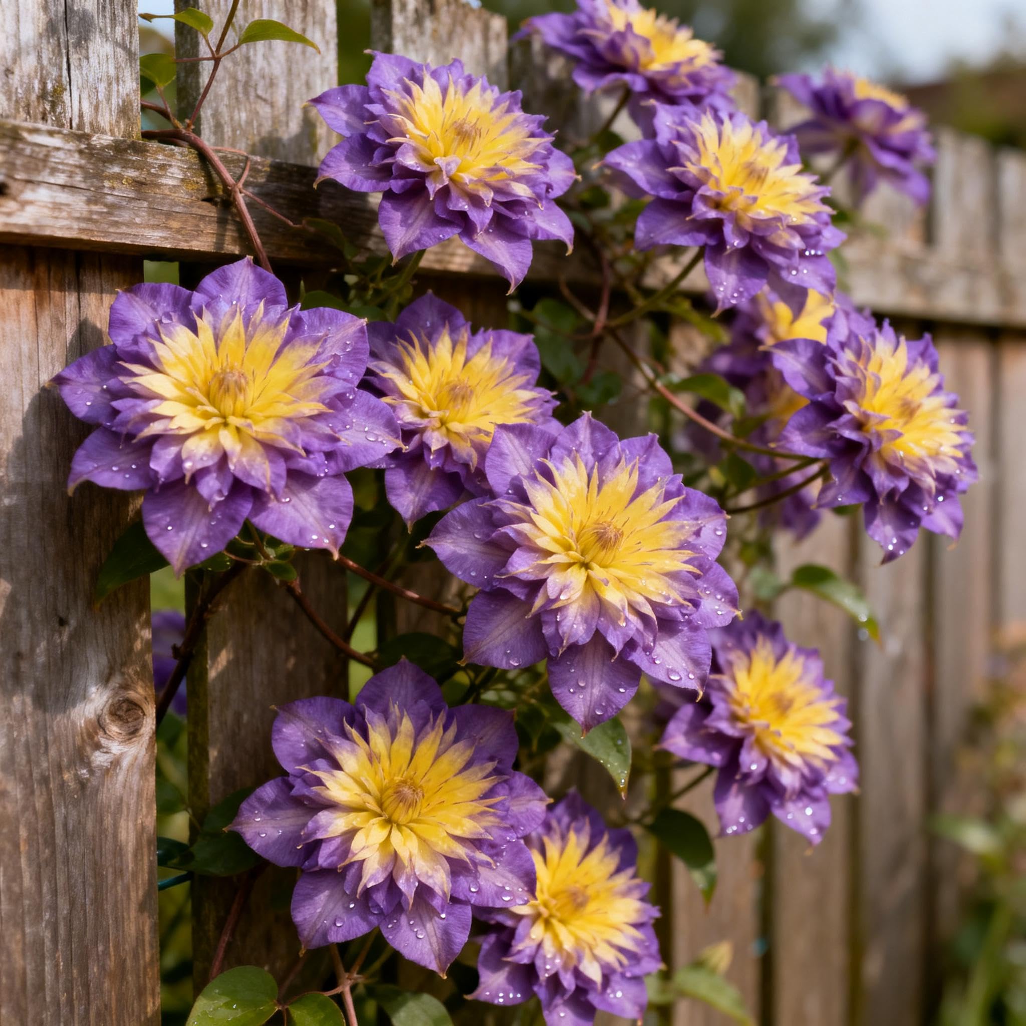 Perennial Clematis Bulbs&Climbing Flowers-Rare and Beautiful Clematis Plants in Bulk- Planting for Stunning Garden Displays-6bulbs-A