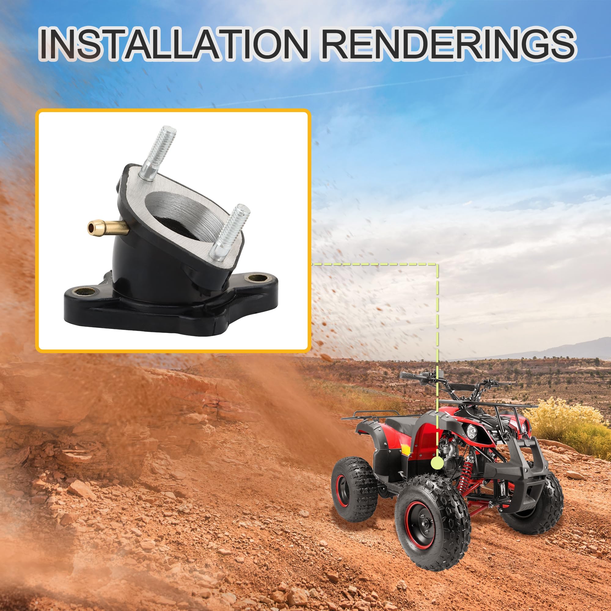 GOOFIT 30mm Tubo Collettore di Aspirazione Sostituzione per CG 200cc 250cc ATV 4 Wheeler Quad Dirt Pit Bike Go Kart