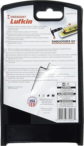 Miniatura 2 de Lufkin Shockforce G2 - Cinta métrica de 16 pies, L1216CMEB-02