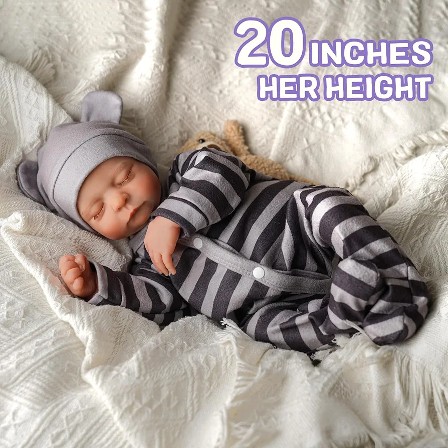 JIZHI Reborn-Babypuppen Junge 20 Zoll Lebensechte Babypuppe