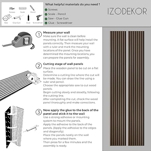 Miniatura 5 de IZODEKOR Paneles de pared de madera 3D, paneles de madera para sala de estar, cocina, baño y más, paneles decorativos de madera acústica a prueba de