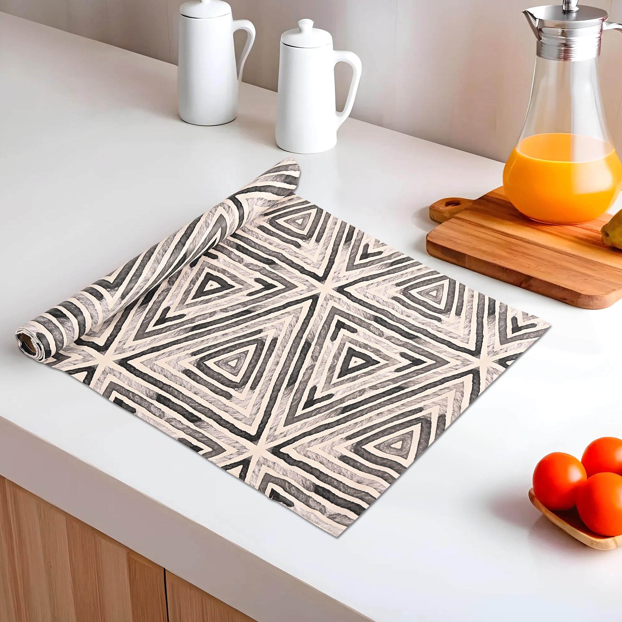 Heart Home 5 Meters Waterproof & Durable Kitchen Mats for Shelf Liner Roll | Wipeable Fridge Sheets for Shelves Cabinet Drawer | Triangle Print - Grey (B0DHCFFDWQ) Amazon Price History, Amazon Price Tracker