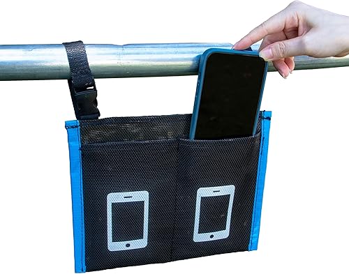 Miniatura 3 de Sportspower Soporte de teléfono para trampolín soporte de teléfono resistente a los rayos UV para trampolines, soporta hasta 2 teléfonos, se