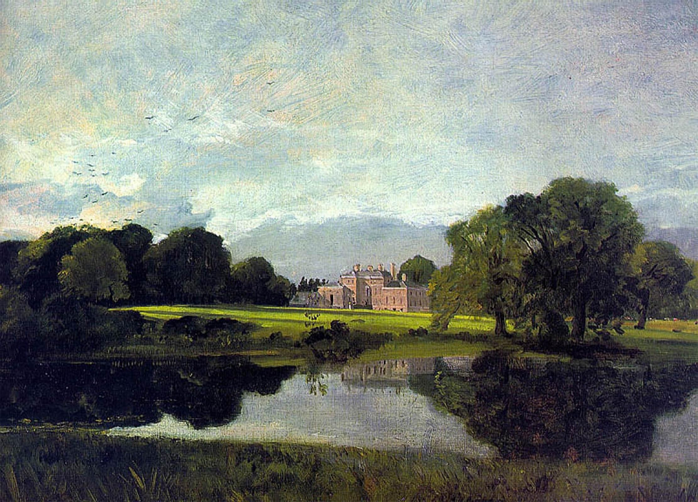 ARTXLXXBN Famous Painting Canvas Artwork Graffiti Print Malvern Hall by John Constable Portrait Canvas Image for Home Decor 60x90cm