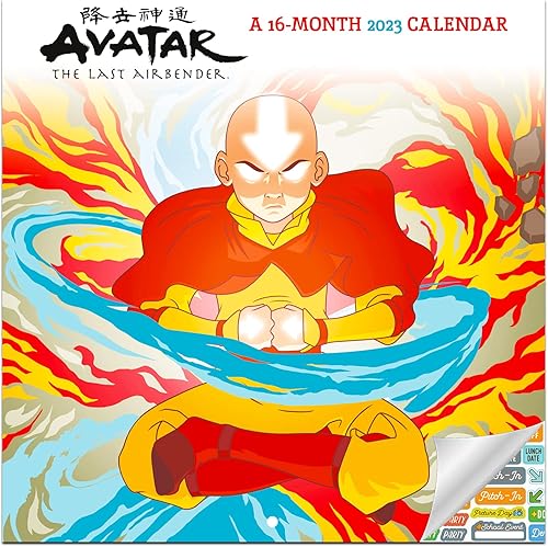 Miniatura 1 de Calendario Avatar 2023 paquete de calendario de pared Avatar The Last Airbender de lujo con más de 100 calcomanías de calendario regalos de anime