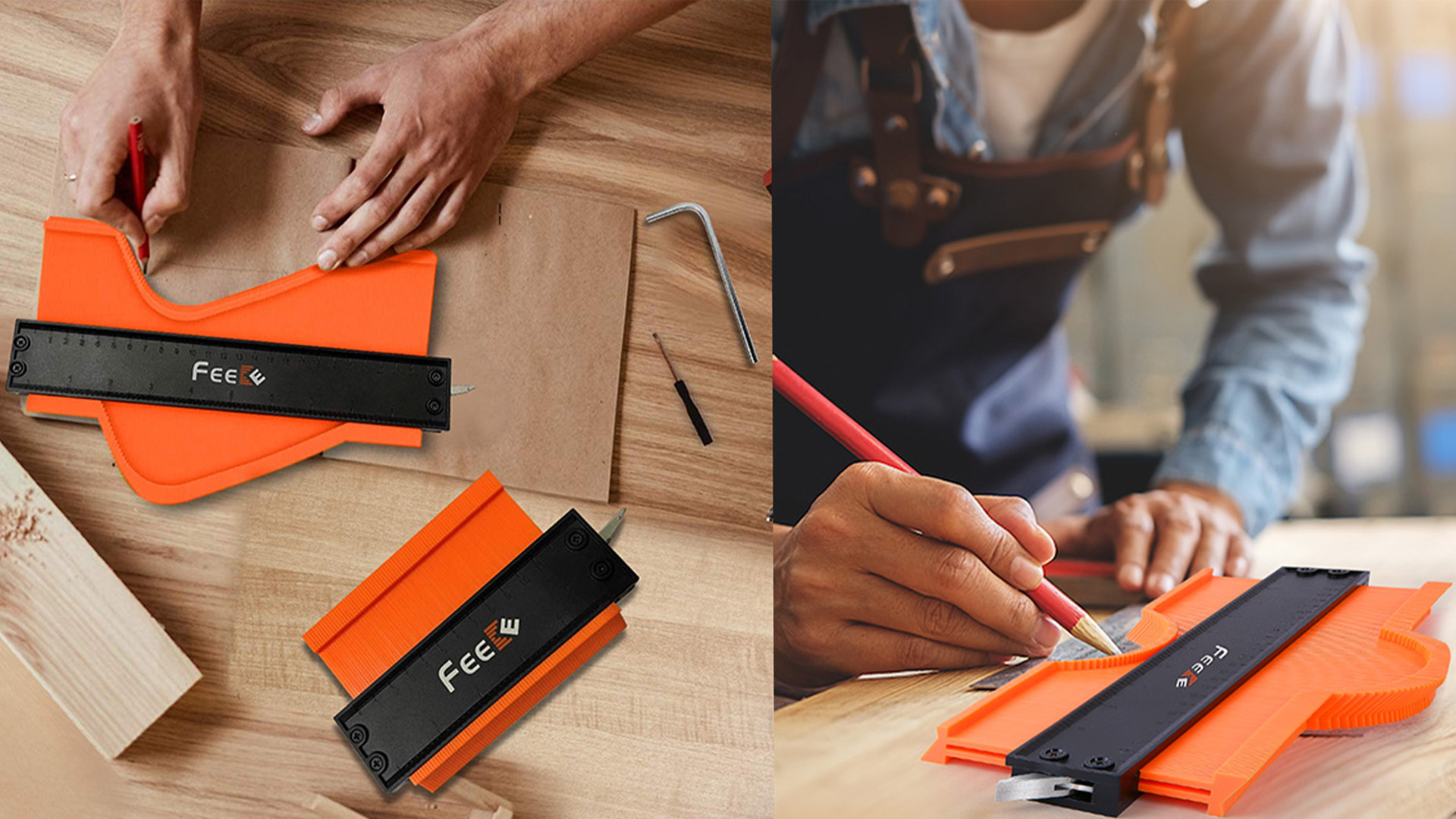 Contour Gauge Profile Tool Shape Duplicator With Lock Flooring Tools Woodwork