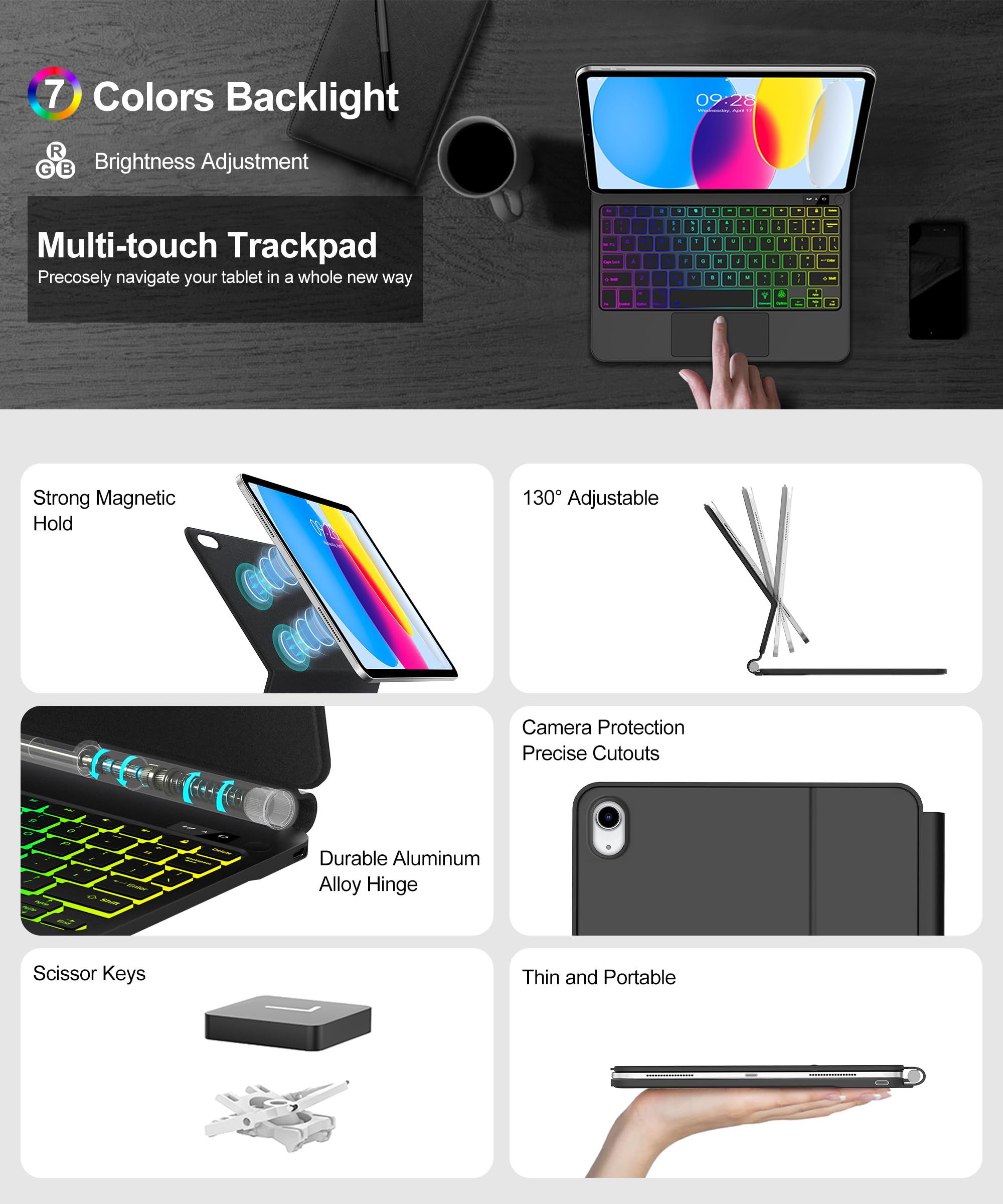Magic Keyboard para iPad A16 11/10th 10,9 polegadas | Amazon.com.br