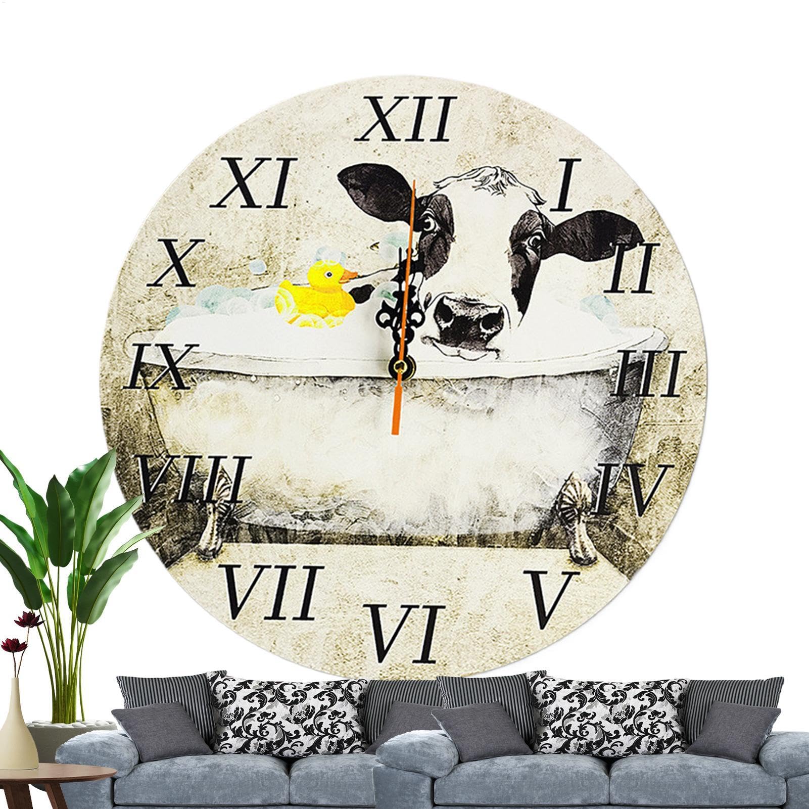 Décoration murale de cuisine rétro avec cette horloge vintage raffinée