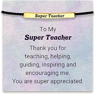 STORYJEWELLERY Teacher Appreciation Gifts, Tube Bracelet Gift for Teachers, Teacher Gifts for Women, End of Year Teacher Gift, Thank You Teacher Gifts from Student, Teacher Christmas Gifts