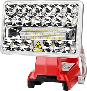 2000LM LED Work Light Compatible with Milwaukee m18 Battery,18v Portable Work Light for Job Site Lighting, Car Repairing, Emergency and Camping