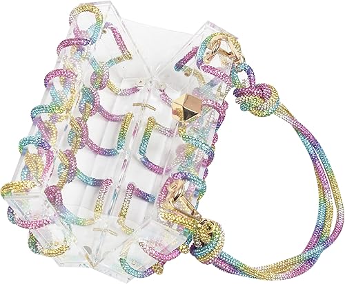 Miniatura 4 de Bolso de mano de diamante. Bolso de noche de diamantes de imitación. Bolso de acrílico de cuerpo duro. Regalo para ella. Bolso de cuerda brillante