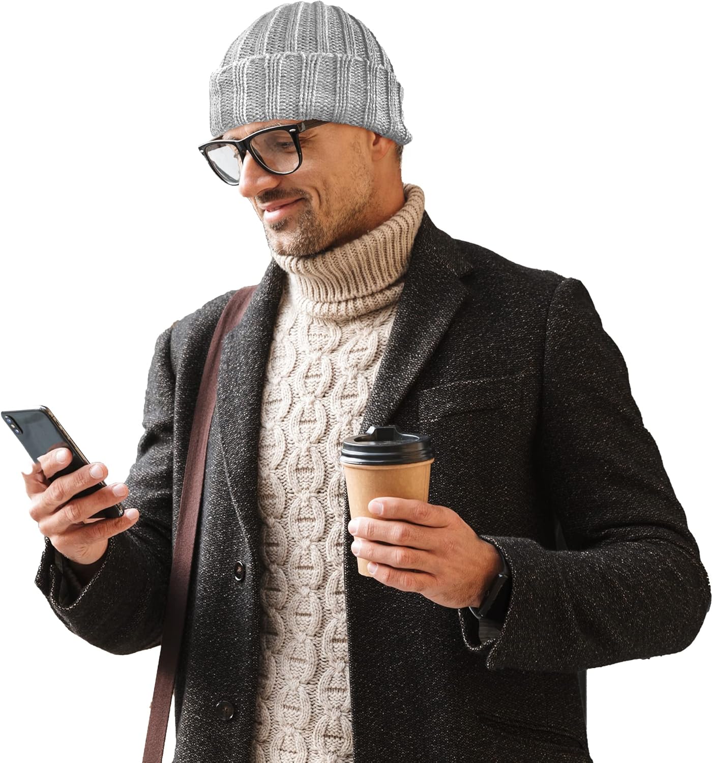 TINKUY Peru Alpaca Wool Men's & Women's Warm Soft Cuffed Slouchy Beanie Hat, Unisex, One Size - Image 2