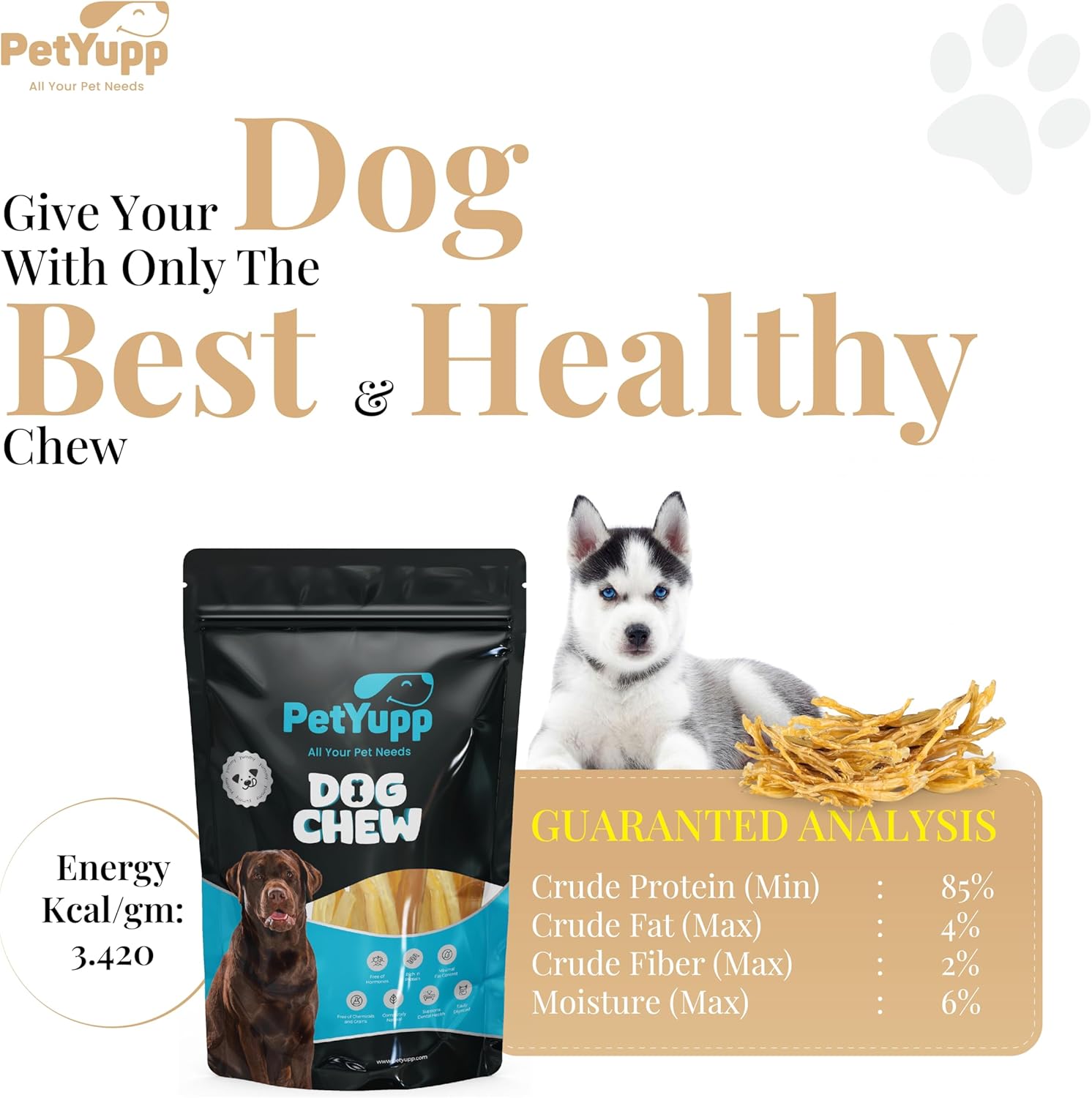 Beef Tendons for Dogs, 14oz - Single Ingredient & High-Protein Dog Treats for Small, Medium & Large Dogs - Natural Beef Jerky & Rawhide-Alternative Dog Chews - No Preservatives Added