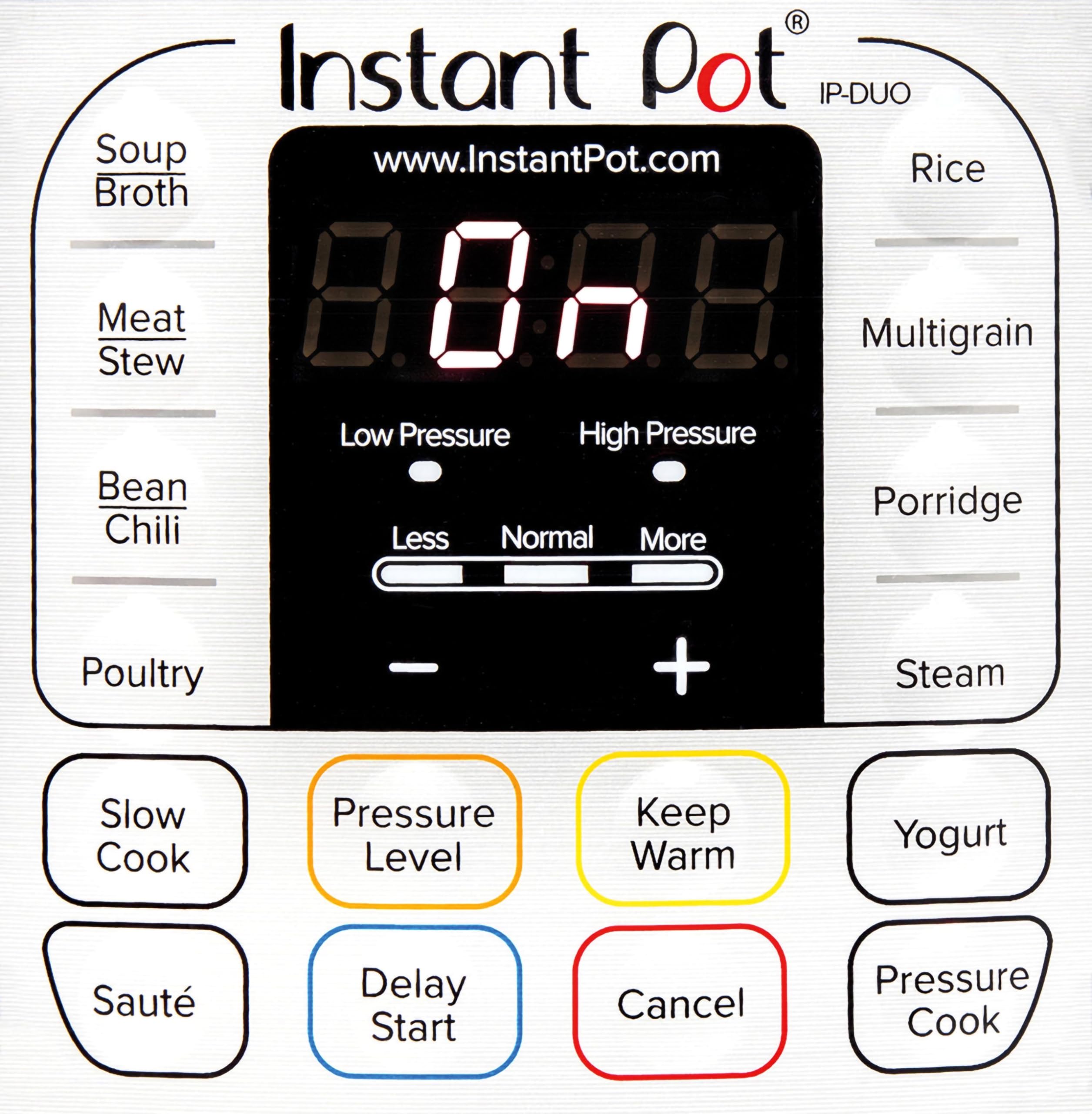 Instant Pot Olla Eléctrica a Presión Ip Duo80, V2 de 8 L, 7 en 1, de 1200 Vatios y con Exterior y Recipiente Interior de Acero Inoxidable