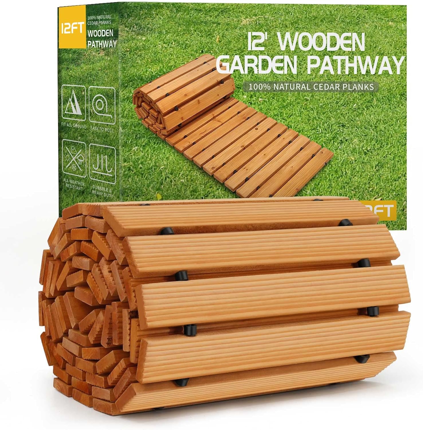 12' Wooden Garden Pathway - Image 2