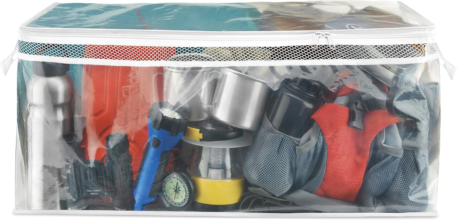 Whitmor Flexible Zip Storage Tote Jumbo : Home & Kitchen