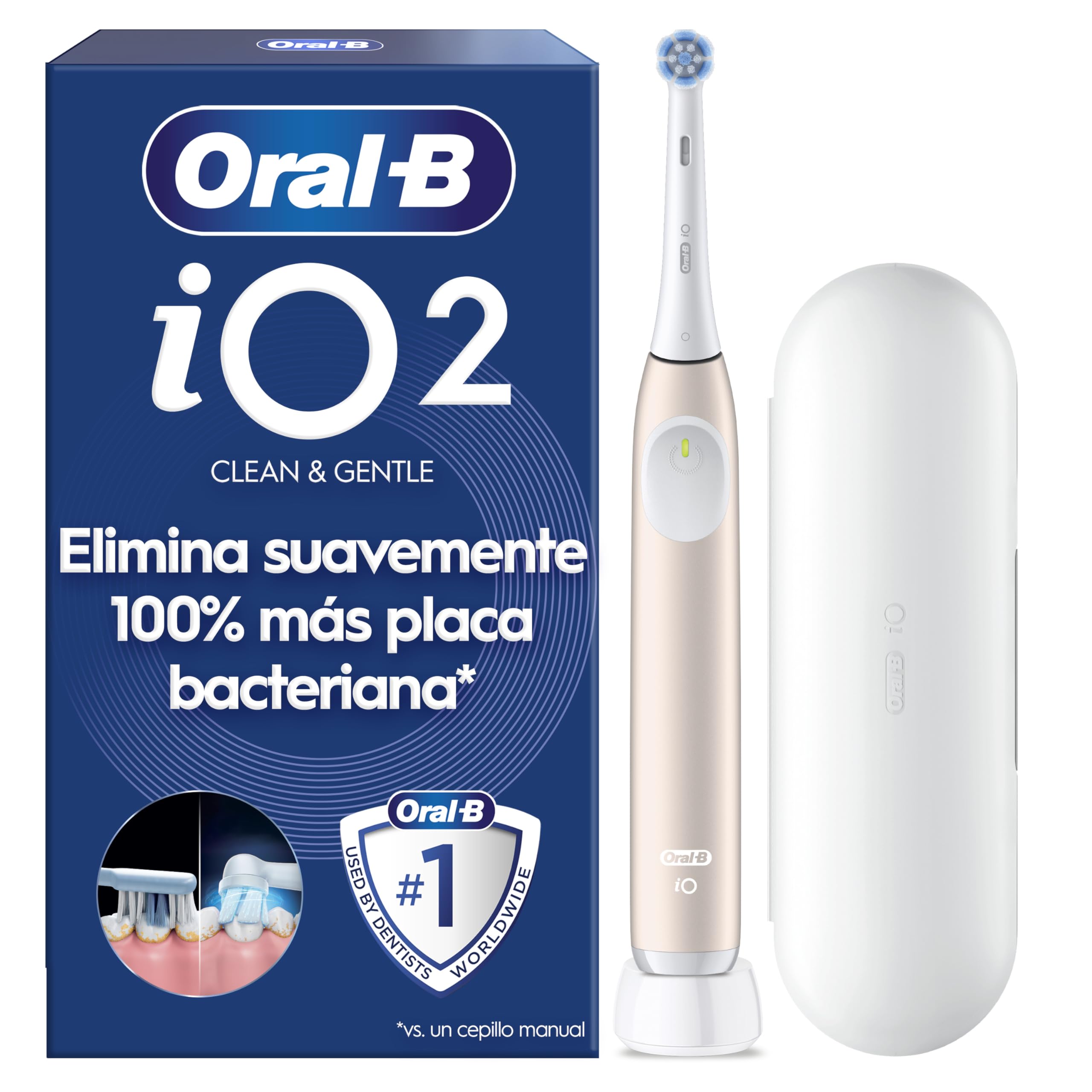 Oral-B iO 2 Cepillo de Dientes Eléctrico con 1 Cabezal, Rosa Suave en oferta en Amazon