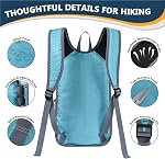 15L Foldable Hiking Backpack,Lightweight Waterproof Machine Washable Daypack,Small Bag for Travel/Walking for Men&Women-0.5LB