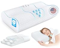 Cervical Pillow for Neck Pain Relief- Queen Size Cooling Pillow for Sleeping&comma; Memory Foam Pillows for Neck Shoulder&comma; Ergonomic Adjustable Contour Bed Pillow for Side&comma; Back & Stomach Sleepers