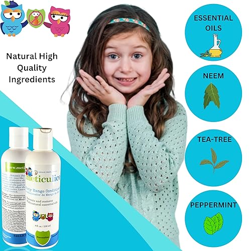 Miniatura 4 de Meticulice - Acondicionador de prevención de piojos para la cabeza, no tóxico, extremadamente eficaz, repelente de piojos con aceites esenciales
