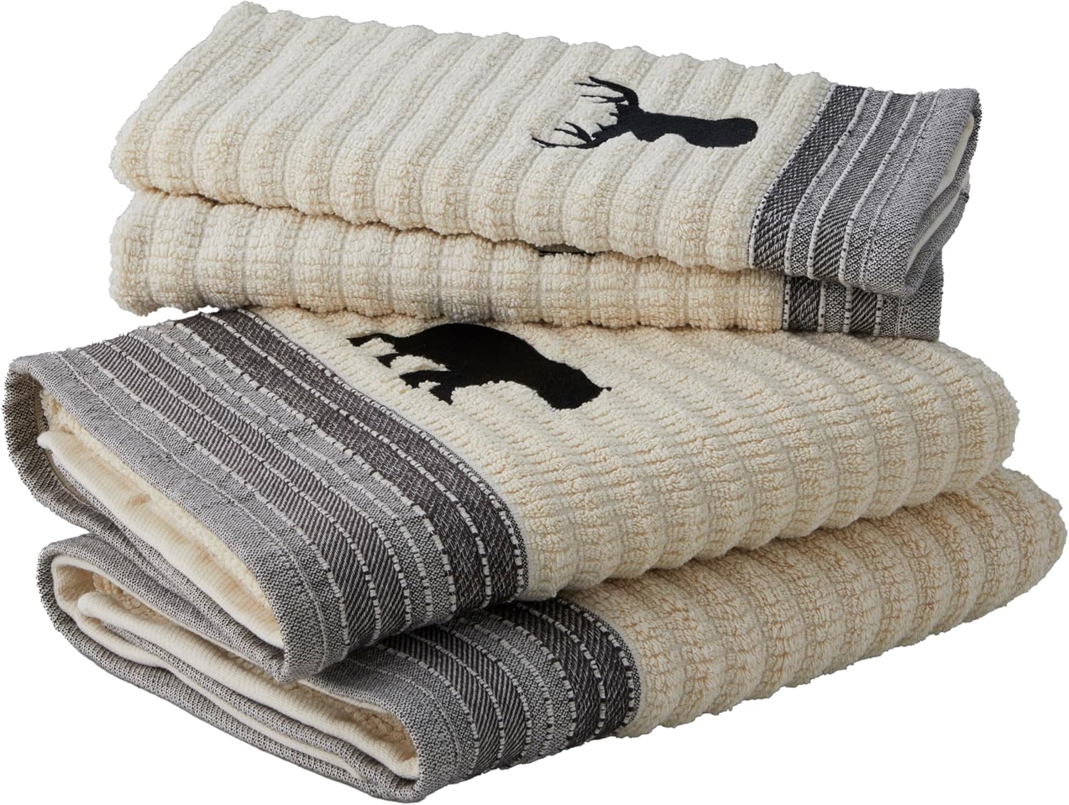 SKL Home Aspen Lodge 2 Bath, 2 Hand Towel Set, Wheat