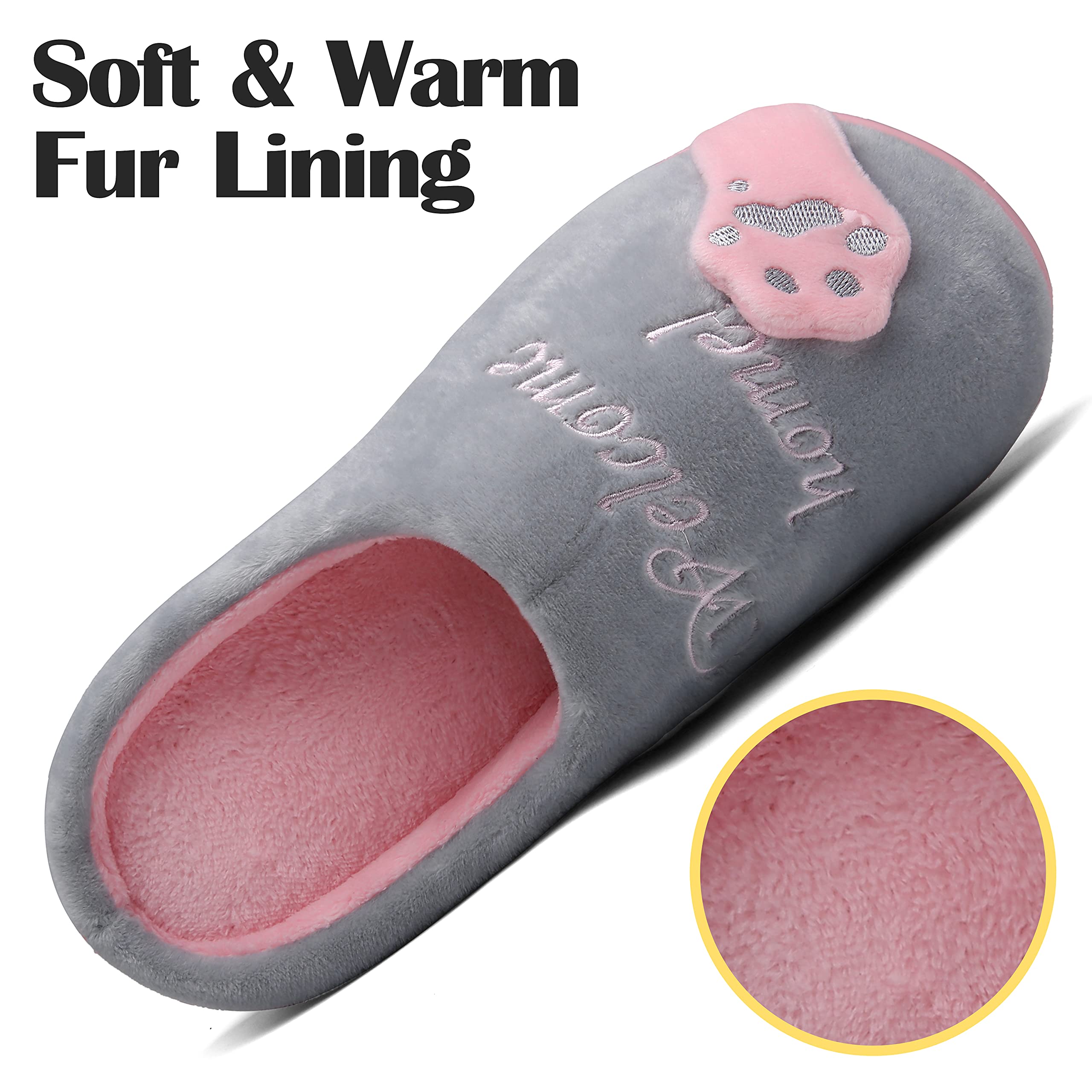 Mishansha Pantofole Donna Uomo Inverno Antiscivolo Caldo Comode Ciabatte da Casa Taglia 36-46 EU