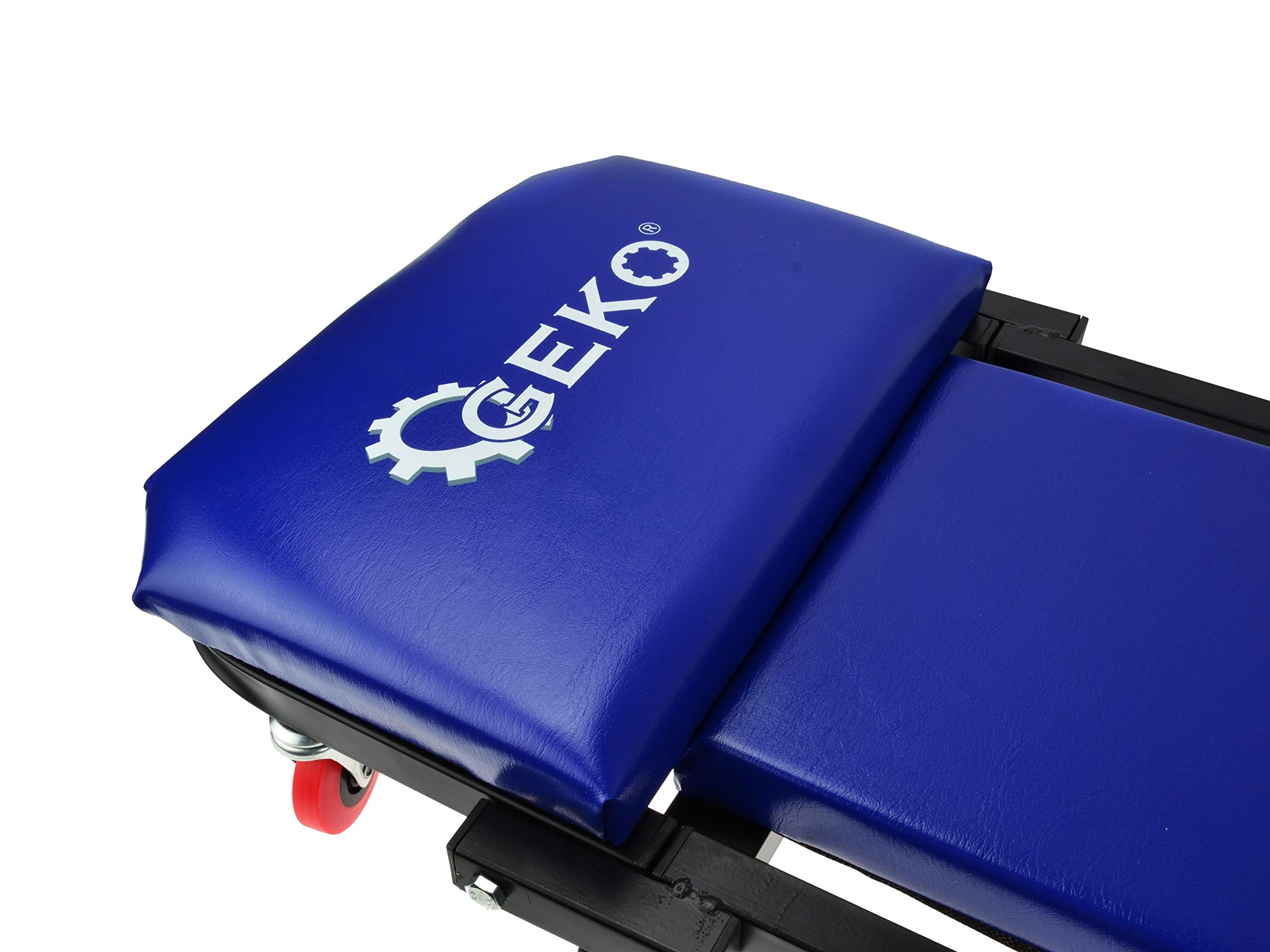 BSD Cama para Mecánico Plegable - Camilla Mecánico Taburete 2 en 1, Camila + Taburete de Taller - 6 Ruedas - Max. 136kg
