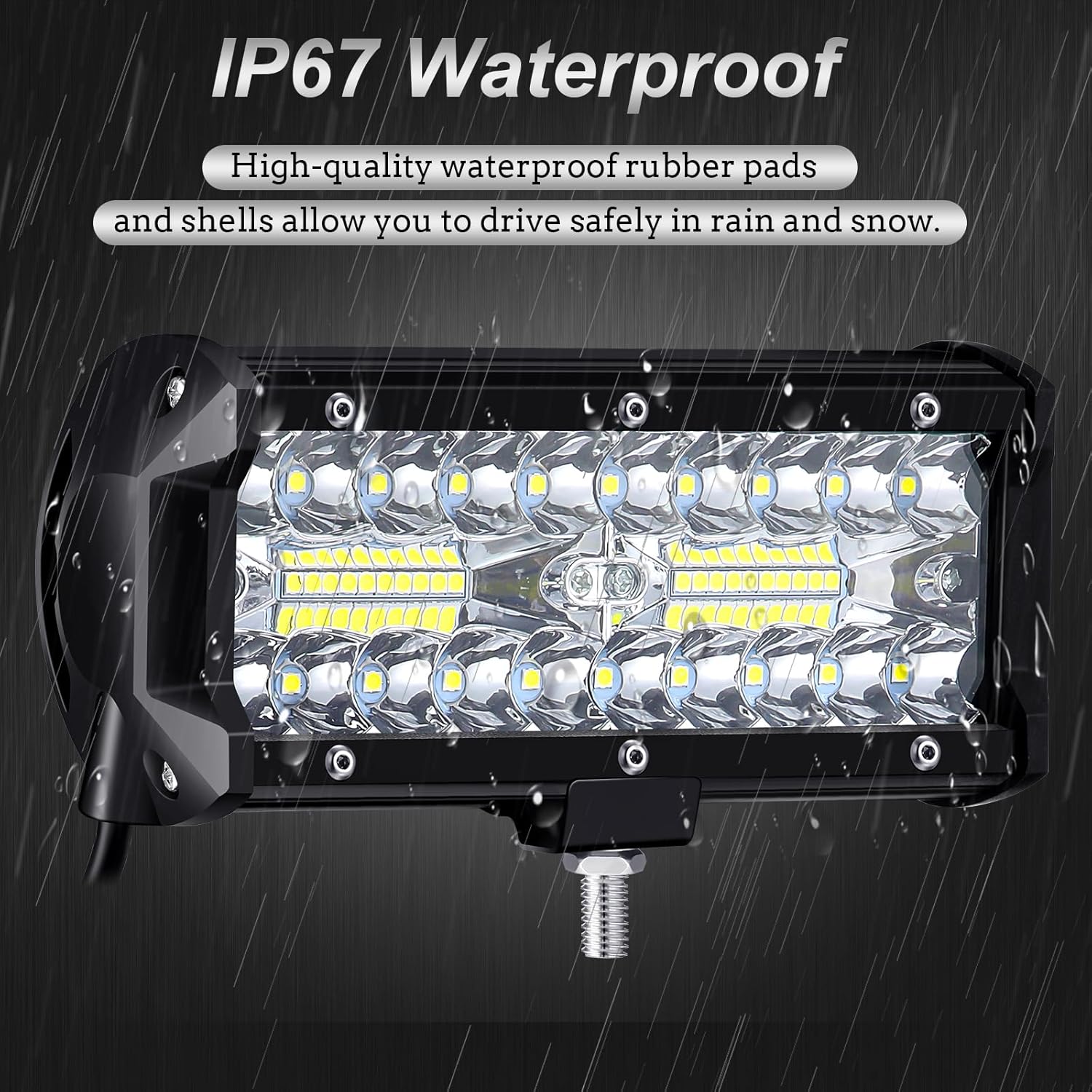 12 Pack LED Pods 72w 14400lm Flood LED Light Bar Spot Driving Off Road Fog Light Off Road Bar Waterproof for Boat Truck ATV UTV SUV(7 Inch)
