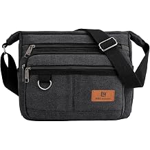 W&G traveler Rfid Crossbody Messenger Bag with Water Bottle Holders, 13 inch Laptop Shoulder Handbag, Sling Satchel Purse with Built-in Wallet & Phone Pouch, Multi-Pocket, Zipper Top