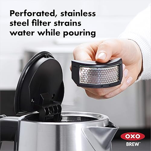 Miniatura 7 de OXO Hervidor eléctrico de vidrio inalámbrico de acero inoxidable