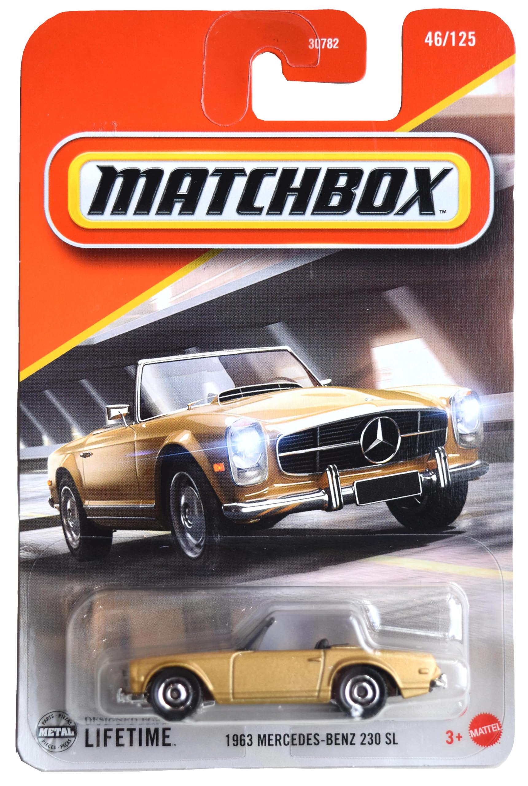 Amazon.com: Matchbox 1963 Mercedes Benz 230 SL, Gold 46/125 : Toys
