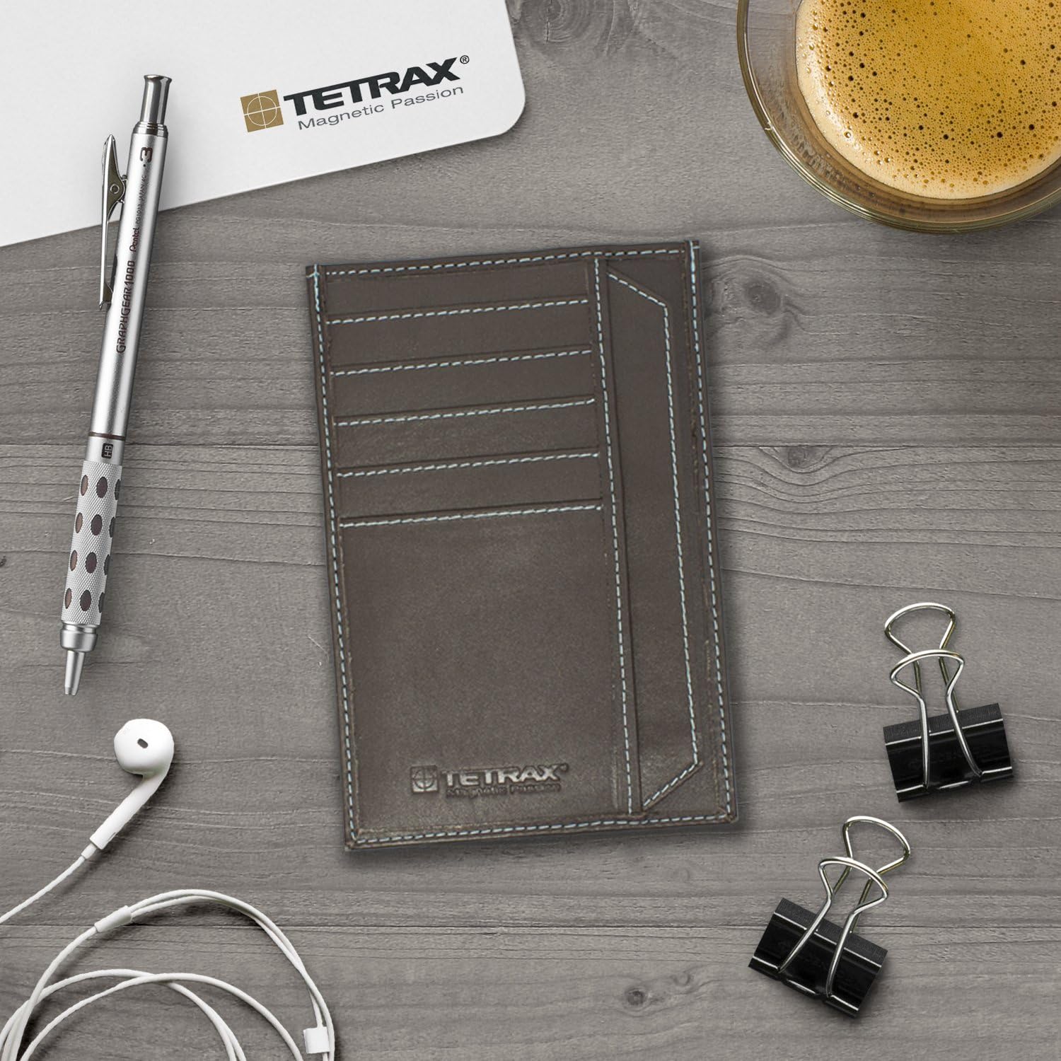Tetrax T20200/BR Traveler Wallet, Medium, Brown