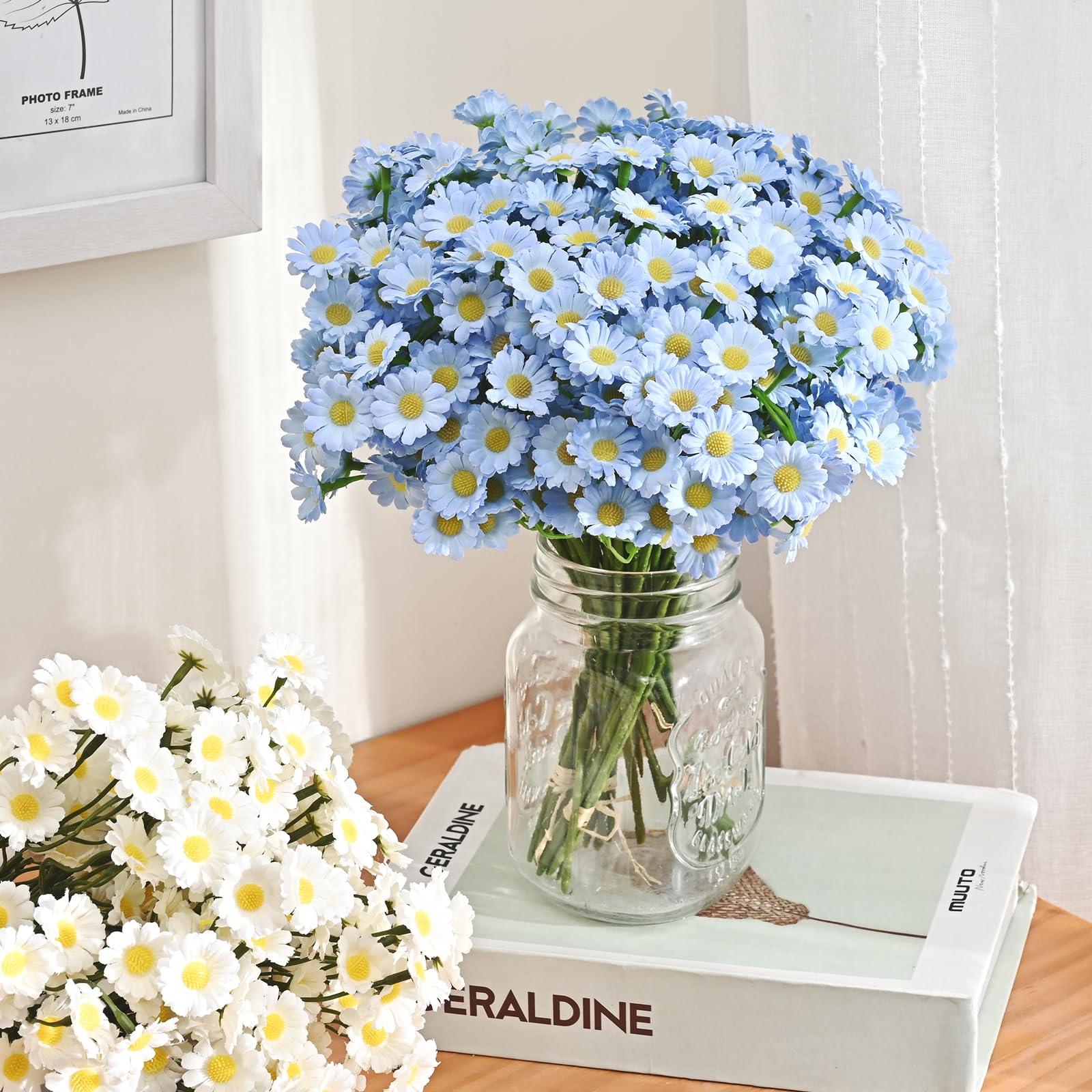 Amazon｜Waipfaru デイジーフラワー アーティフィシャルブーケ4個