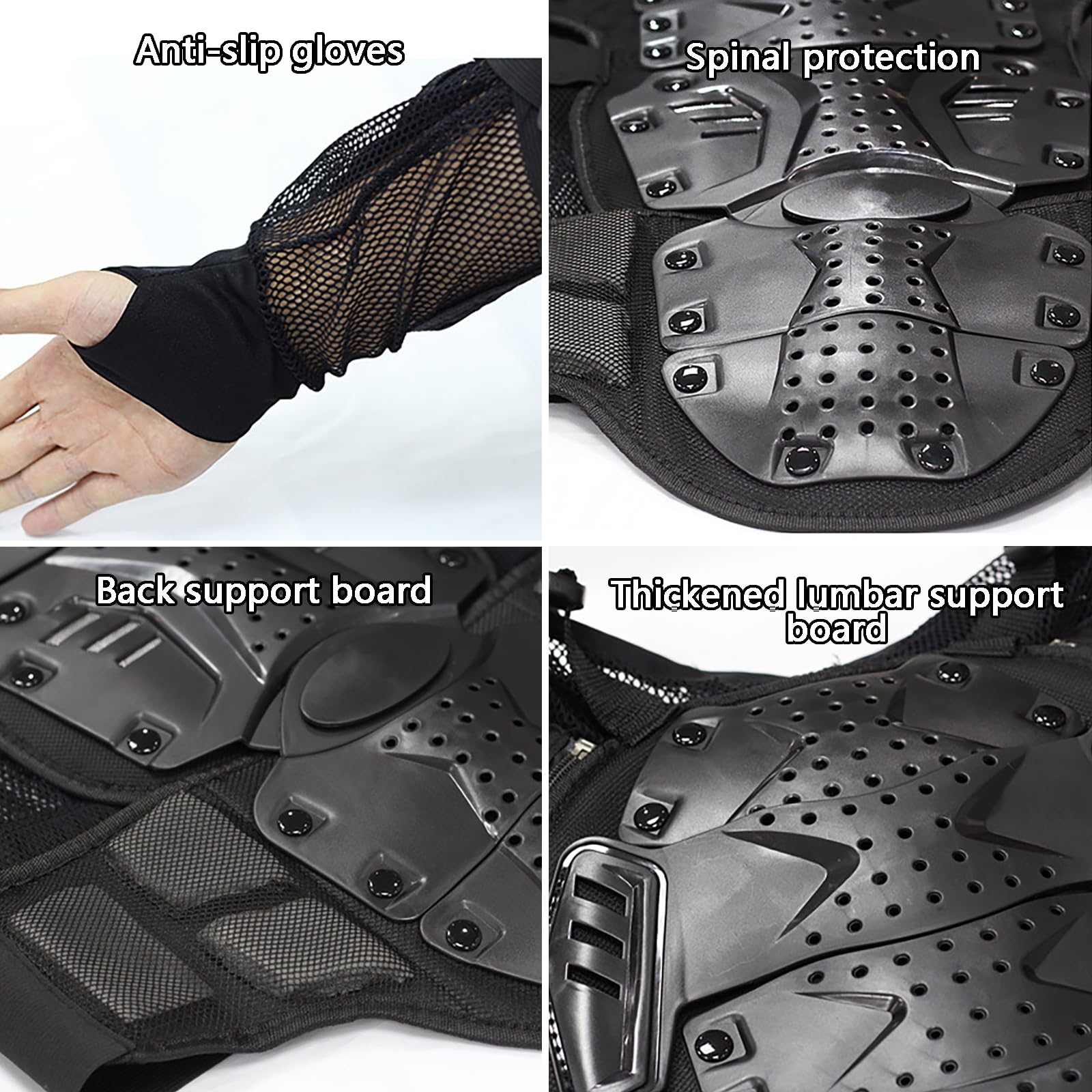 Giacca Da Moto Integrale Da Uomo Con Protezione Dorsale Rimovibile, Armatura Pettorale In PVC, Tessuto A Rete Traspirante, Ideale Per Motocross, Dirt Bike E ATV