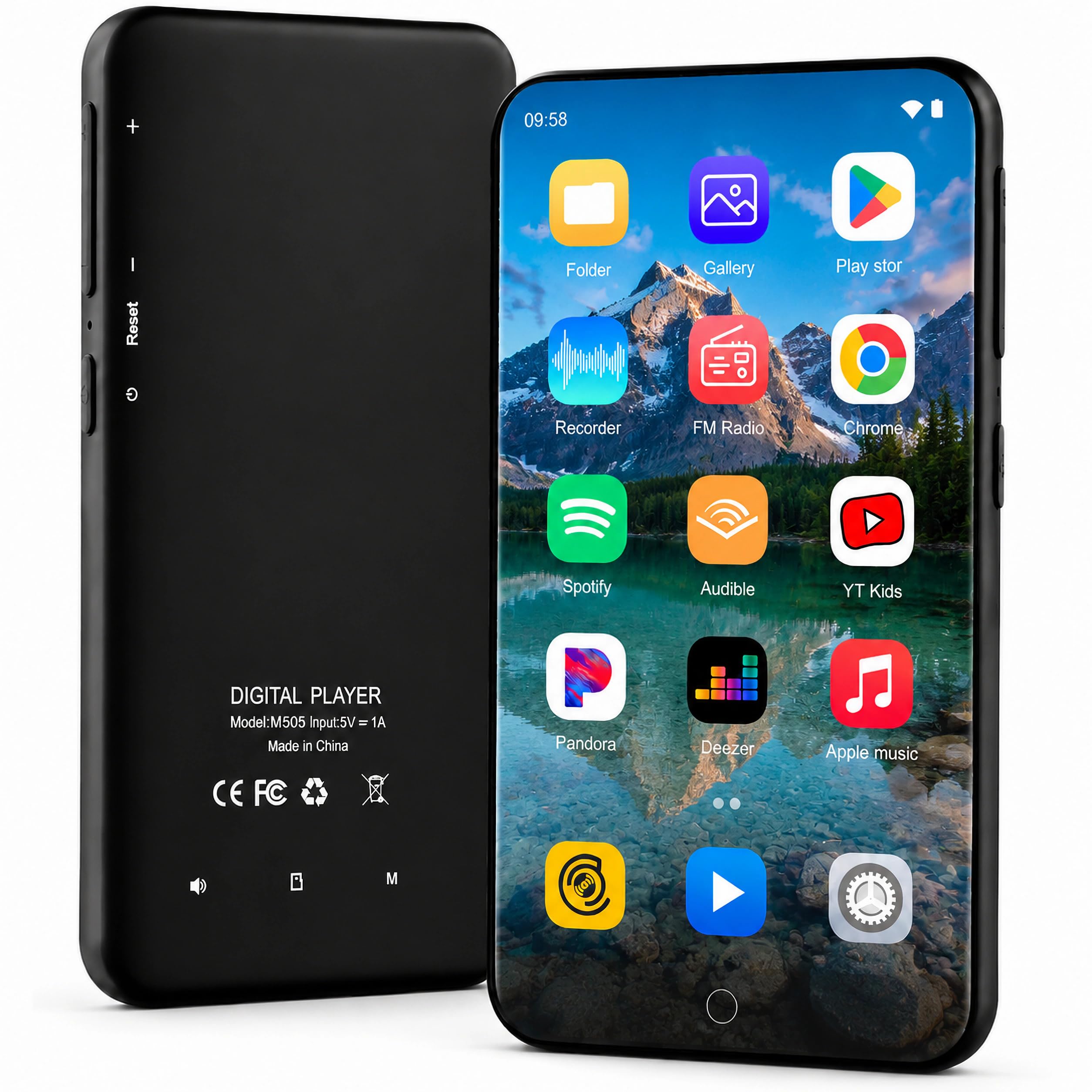 80GB MP3 Player with Bluetooth and WiFi, Spotify Music Player, Hi-Res Lossless Audio MP4 Player, 4.02Inch HD Touchscreen, Supports Spotify, Amazon Music, Audible