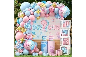 ESAG Baby Gender Reveal Decorations Kit - 161 Pcs of Unforgettable Party Decor