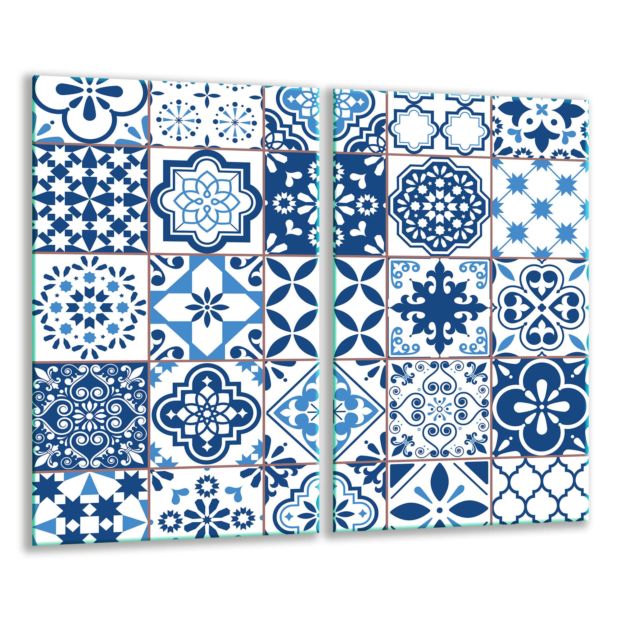 TMK ArtDeko – Placa Protectora Vitrocerámica 2 Piezas 30x52 cm – Cubre Placa de Inducción de Cristal Templado 4 mm – Tabla de Cocina de Vidrio Multifuncional y Protector Antisalpicaduras