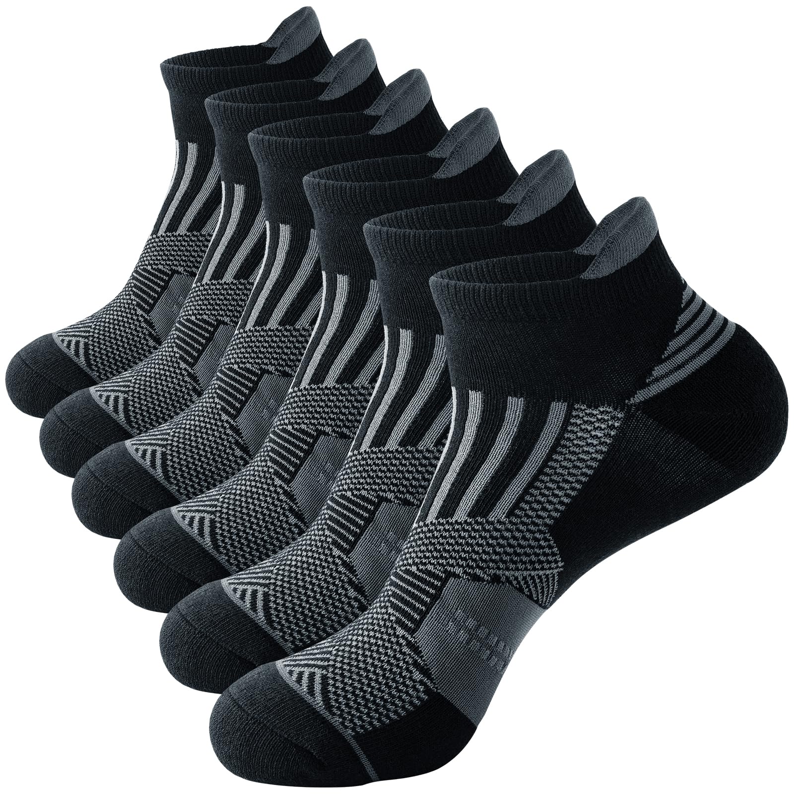 Niofind Sneaker Socken Herren Dame, 6/12 Paar Atmungsaktive Sportsocken Baumwolle Kurze Laufsocken Unisex