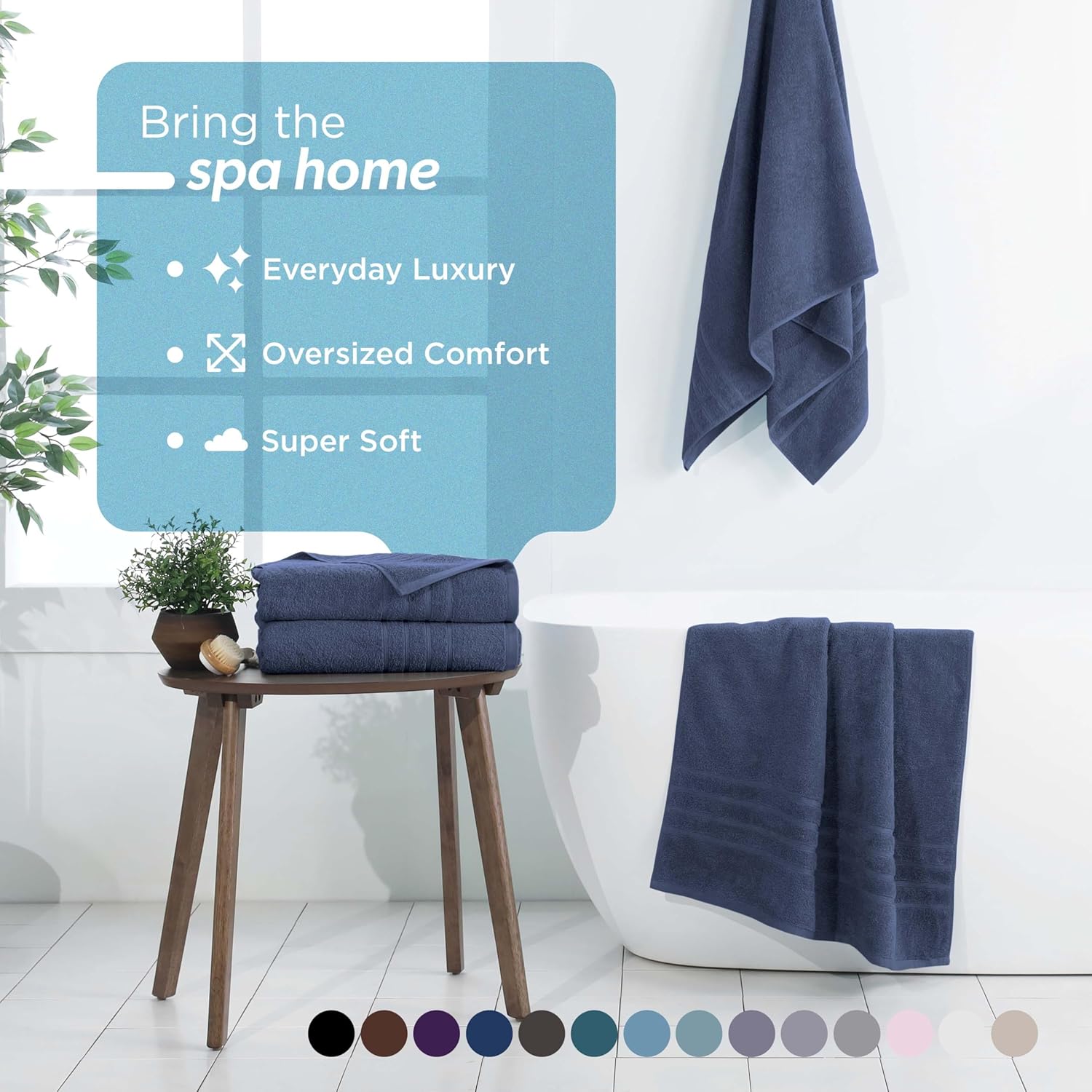 Martex 2-Pack Ultimate Performance Bath Sheet Set – 100% Cotton – 33” x 65” – Extra Large Bath Towels – Versatile – Low-Linting – Supersoft Bathroom Set – Super Absorbent – Easy Care – Estate Blue