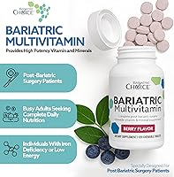 Vista 3 de Bariatric Choice My Bariatric - Multivitamínico masticable con hierro y 300 mg de calcio, bayas (120 unidades)