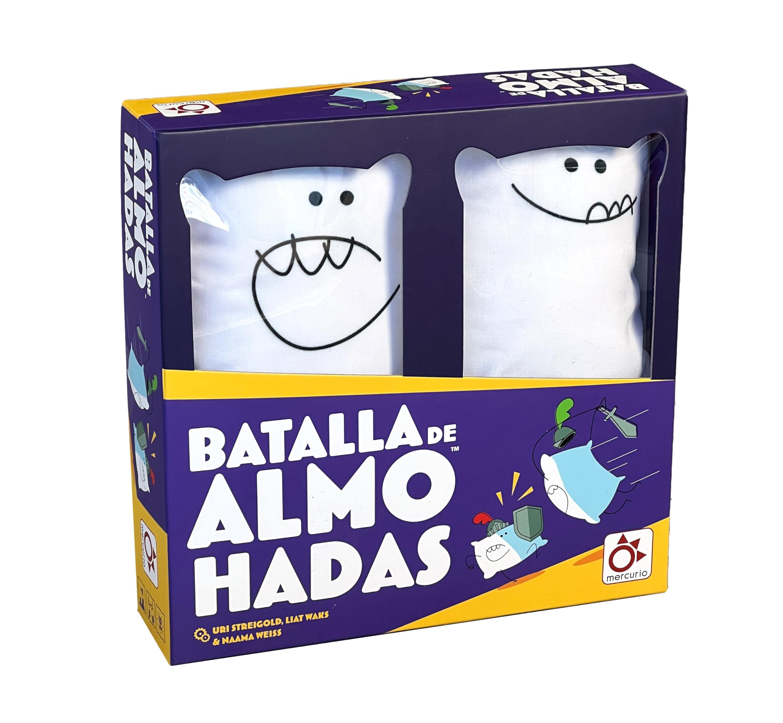 Mercurio - Pillow War Game. Perform your action as fast as possible and run out of cards.20x20x5cm, Multicolor (1)