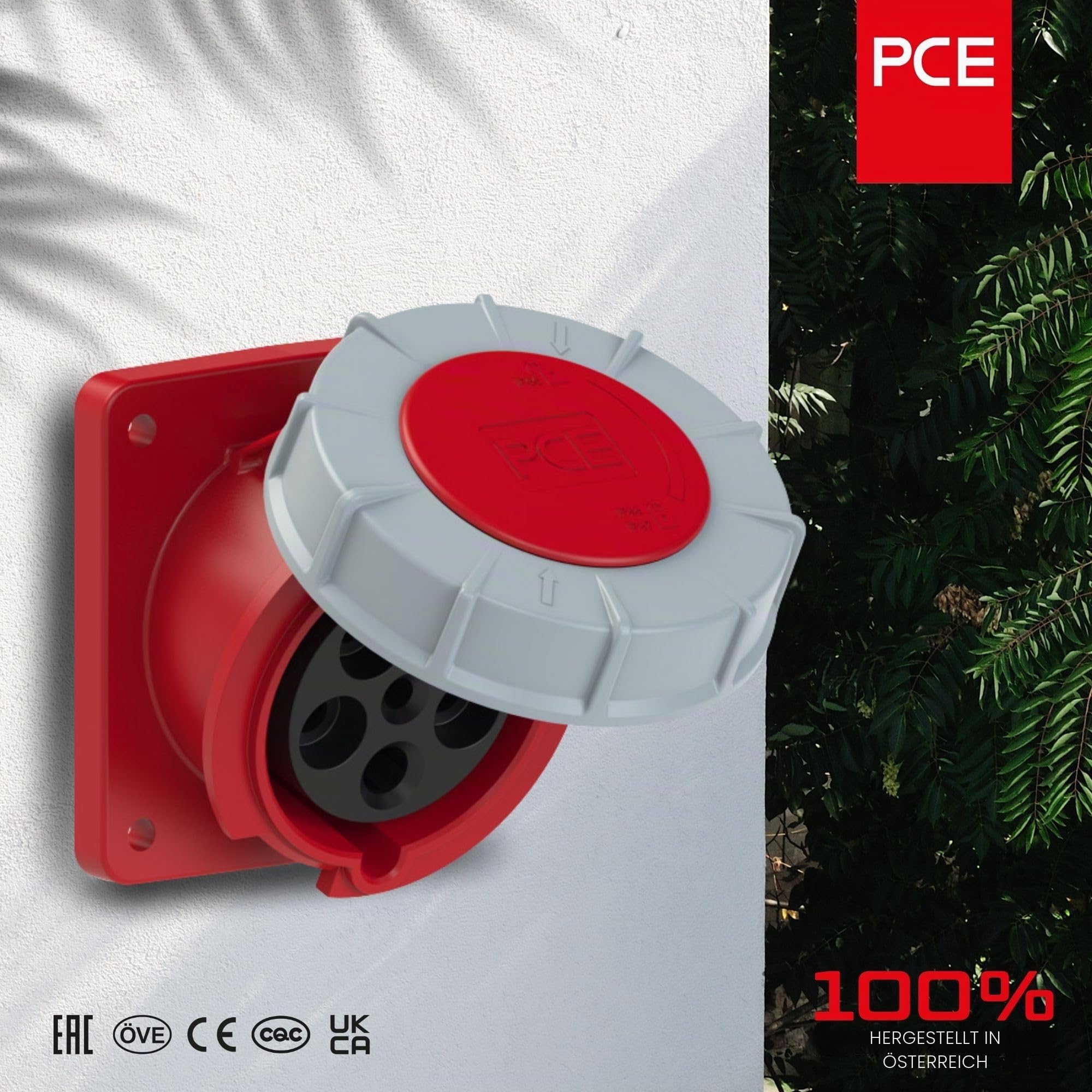 PCE 435-6 CEE-Anbausteckdose 63A 5-polig 6h IP67 Power Twist 400V
